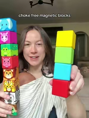 My son has learned all of these animals thanks to these blocks! #magneticblocks #montessori #toddlertoy #toddleractivities 