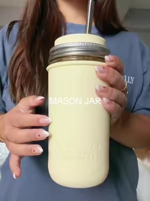 obsessed with this Mason jar 🫙🤎🍂 @Mason Jar Lifestyle #icedcoffee #coffee #masonjar #tumbler #TikTokshopbacktoschool 