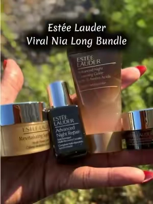 Finally back in stock! The Estée Lauder Nia Long Viral Set gives you a complete 4-step skincare routine with Advanced Night Repair Serum, Advanced Night Repair Eye Gel-Creme, Revitalizing Supreme+ Youth Power Creme and the Advanced Night Cleansing Gelée. @Estée Lauder @The Estée Lauder Store  #TikTokshopbacktoschool #BackToSchool #tiktokshopcosmetics #nialong #esteelauder 