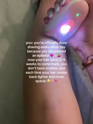 if you’re tired of shaving just for the stubble to come right back… girl, this is your sign 😭🎀 an epilator removes hair from the root instead of just cutting it at the surface, so you can enjoy smooth-feeling skin for longer 🫧✨ perfect for legs, arms, underarms + more. less shaving, less daily maintenance, and more time feeling silky smooth 💕🪒➡️✨ takes hair from the ROOT so it doesn’t grow back for weeks!! 💓 #epilator #epilating #hairremoval #shaving #waxing 