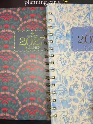 2027 planning just got a whole lot prettier! ✨📖 Six different designs to choose from, with both weekly AND monthly layouts to help you stay organized all year long. Which design would you pick? 👀💕 #2027planner #plannertok #weeklyplanner #monthlyplanner #planneraddict 