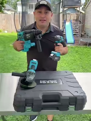 SEESII 3-in-1 Cordless Power Tool Set: Electric Rotary Hammer, Cordless Angle Grinder & Brushless Impact Wrench - Heavy Duty Combo #CordlessPowerTool #HeavyDutyCombo #ElectricTools #TikTokshopbacktoschool #tiktokshopcreatorpicks  