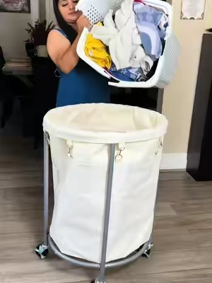 SONGMICS HOME Laundry Basket #laundry #laundrybasket #laundrybasketorganizer #tiktokshopcreatorpicks #rollinglaundrybasket 