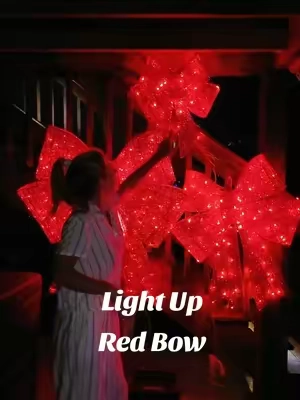 These light up red bows by @Best Choice Products, Inc. Will be the star of the show for your Christmas decorations! They are stunning and such a great price grab them now if you want one because they sell out fast ! #tiktokshopcreatorpicks #bestchoiceproducts #lightupbow #christmasdecor 