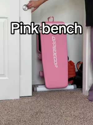 Replying to @Have some respect This pink bench has honestly become one of my favorite pieces of my home gym 💕 I can switch between different positions for so many exercises, get a full-body workout, and when I’m done, it folds away without taking over my space. It supports up to 660 lbs too, so it feels like a really solid addition to my setup. 💪🎀 @OPPSDECOR  #foldablebench #homegymsetup #fullbodyworkout #adjustablebench #foldableworkoutbench 