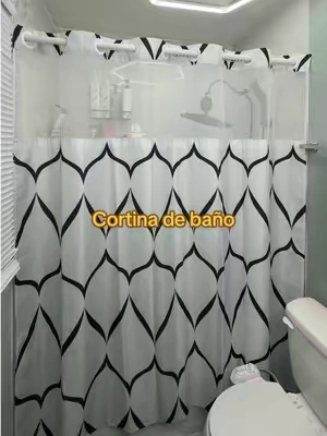 Cortina de baño impermeable sin ganchos Geometric corrugated no hook s#Geometric #corrugated #no #hook #shower 