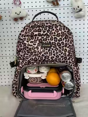 🫶🥹Back to School sale – leopard backpack price just dropped! Lunch compartment, laptop pocket, bottle holder – all built in. Waterproof and anti-theft. Snag this deal now! 🤩#lovevook #backtoschool #TikTokshopbacktoschool #lunchbag #backpack 