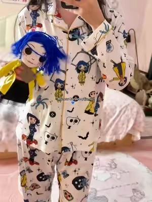 obsessed!🥹#coraline#globalpick#pajamas#sleepwear#halloween