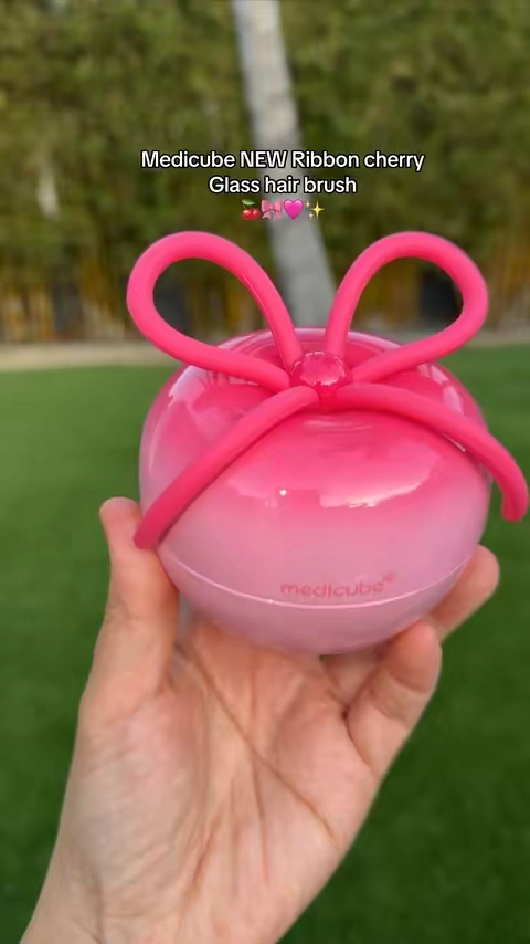 The Medicube Ribbon Cherry Glass Hair Brush is the cutest compact detangling brush for smoother, shinier-looking hair. 🎀✨ Multi-length soft bristles help gently work through tangles while the protective cover makes it perfect for your purse or travel bag. #Medicube #MedicubeHairBrush #haircare #TikTokshopbacktoschool #newgradenewme 