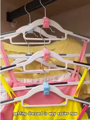 Asmallhangerconnector:justslideitontoahan gerandlinkthemtogethertokeepyourclothes organized.Perfectforsortingoutfits,savings ace,andkeepingeverythingneat.#UsefulPro ducts# HangerOrganizer