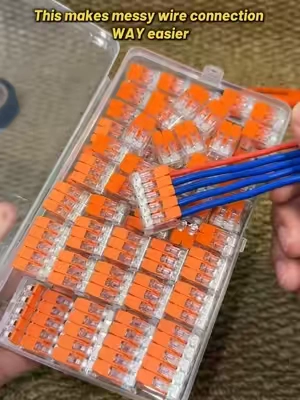 Stop twisting multiple wires together by hand. These lever connectors give you 2, 3, and 5-port options for different wiring jobs, while the clear housing lets you quickly check that the wires are seated properly. Handy for DIY electrical work, repairs, and home projects. #WireConnectors #LeverConnectors  #ElectricalTools #DIYWiring #TikTokshopbacktoschool 