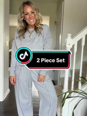 This two-piece set gives you that FP-inspired look for WAY less! ✨ And I love that you actually get the top AND bottoms together as a set! The top feels almost like a lightweight sweatshirt, and the entire outfit is seriously SO dang comfortable. It has that effortless, trendy oversized look that’s perfect for lounging, traveling, running errands, or just throwing on when you want to look cute without trying. The color options are SO good too! Seriously, I could not recommend this set more! #TikTokshopbacktoschool #backtoschool #TwoPieceSet #LoungeSet #LookForLess 