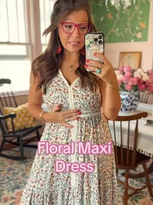 we got the dress restocked! 😆🥰 #floraldress #dress #maxidress 