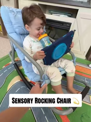 As a mom with a level 3 autistic toddler who is ALWAYS sensory seeking, this rocking chair has made such a difference with his emotional regulation! 🙌🏼 #autismmom #sensory #sensoryseeker #autistictoddler #sensorytoy @Special Supplies 
