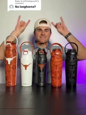 Replying to @jeffrodriguez94 these designs 🤘 #texasfootball #collegefans #waterbottle #longhorns 