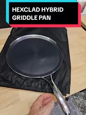 HEXCLAD HYBRID GRIDDLE PAN. 12 OR 13 INCH AVAILABLE ON THE LINK. #hexclad #hexcladgriddle #cookware #tiktokshopcreatorpicks #TikTokshopbacktoschool @HexClad 