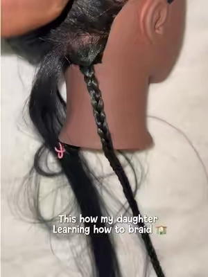 This is how I learned to braid now I’m showing my daughter this also come with a clip to stand it up while your style the hair 