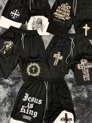 Christian Series Double Layer Shorts☦️ #Christian #sohochic #rushready #weeklydeals #TikTokshopbacktoschool 