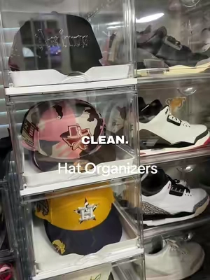 Men can be organized with the correct cases #hatorganization #hatorganizers #hatstorage #organizedhome #organized 