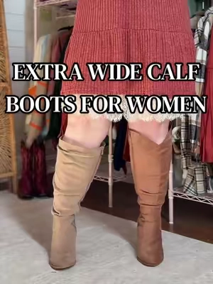 Replying to @Fat Madam Morgan if you see your size I’d jump on these fast! Extra wide calf friendly boots that are cute and trendy! Love the look of these. #widecalfboots #bootsforwomen #kneehighboots #fallboots #bootsforwomen 