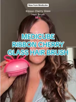 Korea really is living in the future when it comes to beauty! No other hairbrush can leave my curly hair shiny and less frizzy once it’s dry, but this new Medicube ribbon cherry glass hair brush did just that! Plus it has a protective cover so you can take it on the go! 4 types of bristles to help detangle, smooth dry and frizzy hair, unruly hair, and brittle hair:  -LONG Effortlessly untangles hair to minimize damage and breakage. -MEDIUM Smooths the hair surface for a silky-soft finish. -SHORT Polishes cuticles to boost natural shine. MICRO Captures fine hair for radiant care. @medicube US Store @medicube global #medicube #forevercherryhairbrush #glasshair #TikTokshopbacktoschool #koreanhaircare 