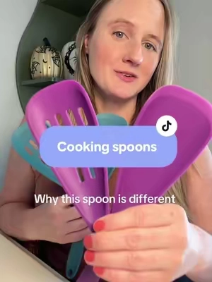 A purple version of my go to cooking spoon #cookingspoons #kitchentools #kitchenfinds #cookingathome #spatula 