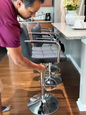 Barstools,Adjustable Height Barstools - PU Leather Swivel Chairs with Hydraulic Lift, Thick Seat Cushions, Backrests, Steel Frame, Home Decor Kitchen Counter Height Furniture.@Sweetcrispy S #creatorsearchinsights #barstool #barstools #stool #stools 