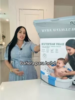 #backtoschool MOREFEEL Collapsible Baby Bathtub for Newborns & Toddlers with Built-in Temp. & Supportive Cushion, Portable Design with Storage Bag & Wall Hook, Pink Baby Shower Gift, Spacious Size, Pvc, Toddler Bathtub Seat, Newborn Baby Stuff #bañeradebebe #bebe #TikTokshopbacktoschool #tiktokshopblackfridaysale 