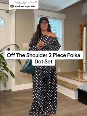 Replying to @🫧🌸𝒢𝓁❁𝓌𝒰𝓅 𝒬𝓊𝑒𝑒𝓃🎀🫧 Off The Shoulder Polka Dot 2 Piece Set #polkadots #2pieceset #2piecesetoutfit #backtoschoolshopping 