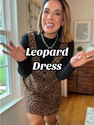 Obsessed with this dress and shirt combo for fall! Leopard all seasons! #dress #falloutfits #casualdress 