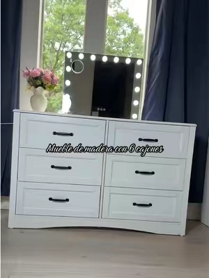 De madera con seis cajones amplios #dresserorganization #organizadorderopa #dresser #blackfriday #tiktokshopcreatorpicks 
