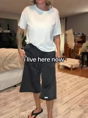I basically live in these now. 😂 They’re ridiculously comfortable, perfectly baggy, and the wide leg fit gives you that cute lived-in look without feeling sloppy. Plus, drawstring waist AND pockets? These are the throw-on-and-go shorts I keep reaching for. #TikTokShop #WomensShorts #ComfyOutfits #AthleisureStyle #CasualStyle