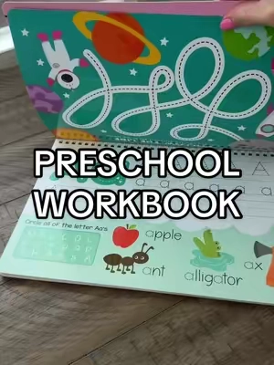 Learning while having fun! Love how engaging this wipe clean dry erase workbook is!! 🤗✨😬 @Hadley Designs #preschool #preklearning #hadleydesigns #toddlerlearning #athomelearning