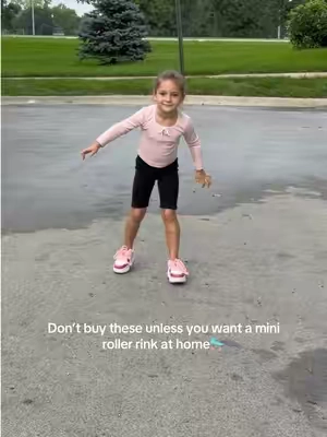 These roller shoes turned our house into the cutest little roller rink 🛼💕 So fun and such a cool way to keep kids moving! #rollerskates #rollerskating #rollershoes #skateshoes #momtok