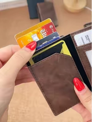 👝 Cartera delgada para hombre 🛡️ Protección RFID anti clonación 💳 Tarjetero de aluminio resistente 👖 Ultra slim, no abulta ✨ Diseño minimalista 💸 ¡Precio en oferta, aprovecha! #fyp #elamores