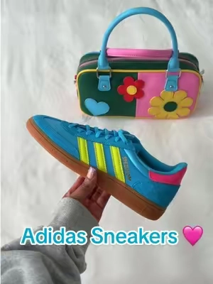 Replying to @Brittney Davis my favorite sneakers 💖 Adidas Spezial in these pretty neon colors 🩵💚 I sized down half a size in these shoes and they fit perfectly #adidasspezial #adidassneakers #adidas #sneakers #womenssneakers 