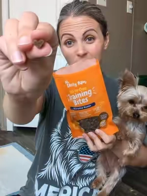 Zesty paws training bites for horse training your puppy or dog. #zestypaws #housetraining #petscreatorbootcamp #TikTokshopbacktoschool 