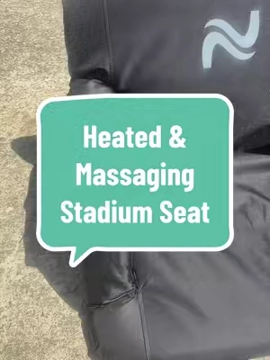 Sports parents… we have officially reached a new level of comfort 😂 A stadium seat that HEATS and MASSAGES you?! Suddenly those all-day tournaments and freezing Friday night games don’t sound nearly as bad. 🏈⚾️ #SportsMom #FootballMom #BaseballMom #StadiumSeat #SportsParent 