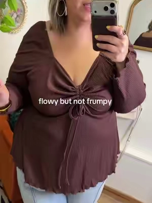 I’m a size 24W and 5’6” wearing the 3X in this plus size piece! #tiktokshopcreatorpicks 
