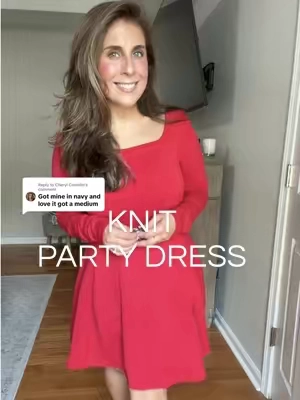Replying to @Cheryl Costello So beautiful in pretty much every color! The prettiest and most flattering A-line dress that hugs the waist but hides everything we need it to @btfbm_us #partydress #knitdress #cocktaildress #tiktokshopcreatorpicks #backtoschoolshopping 