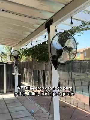 Ventiladores grandes para patio taller o garage #ventiladorindustrial #ventiladordepared #garage #taller #almacen 