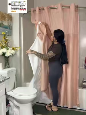 Respuesta a @👑🇭🇳🎧✌️factoria🌻🦋🕊🤍 cortina bella para baño con forro y ganchos en colores bellos #cortinadebaño #cortinaparabaño #cortinadobleforroparabaño #cortinasdebaño #bathroomcurtain 