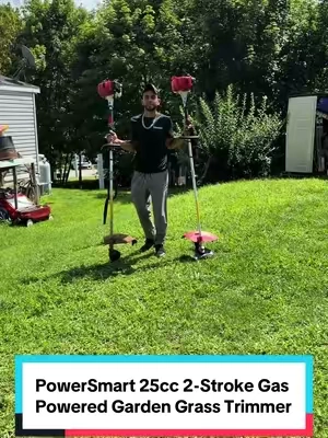 PowerSmart 25cc 2-Stroke Gas Powered Garden Grass Trimmer-Brush Cutter (PS4532), 10-Inches, Red & Black #trimmer #powersmart #paratiiiiiiiiiiiiiiiiiiiiiiiiiiiiiii #landscape #TikTokshopbacktoschool 