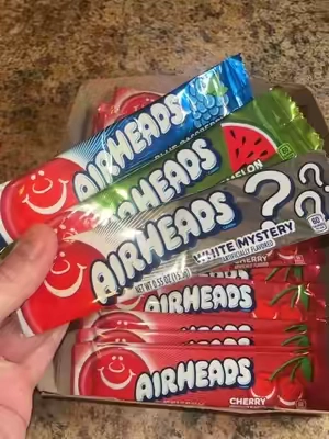 Replying to @Damian Airheads Blue Raspberry Flavor Individually Wrapped Full Size Bars Taffy Non Melting Party Pack of 36 Bars 0.03 Kilogram Chewable Gummies Kosher Gluten Free 