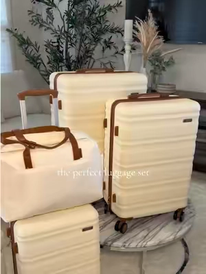 grab this color before it sells out again! I’m absolutely obsessed with the quality and attention to detail✨ now I can travel with ease #travel #luggage #luggageset #carryonluggage #musthaves 