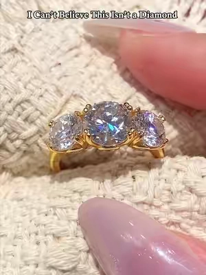 I Can't Believe This Isn't a Diamond #moissanite #jewelry #ring #backtoschoolshopping #gift 