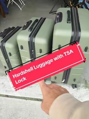 @Sweetcrispy LIVE hardshell luggage set with tsa lock, spinny wheels & expansion zipper. #TikTokshopbacktoschool #luggageset #tsalock 