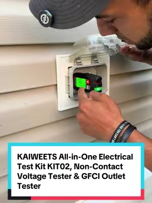KAIWEETS All-in-One Electrical Test Kit KIT02, Non-Contact Voltage Tester & GFCI Outlet Tester, 2 Essential Tools for Home Electrical Checks, DIY Projects & Repairs, measurement #tester #voltagetester #electrician #paratiiiiiiiiiiiiiiiiiiiiiiiiiiiiiii #TikTokshopbacktoschool 