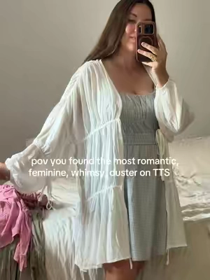 This duster is pure perfection and I love it so much! It’s giving free ppl but I actually found it here on TTS!! 100% viscose and such amazing quality!! 🕊️🧚 #romanticstyle #duster #midsizestyle #bohostyle #lookforless 