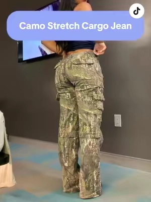 #Camo #Stretch #CargoJean 